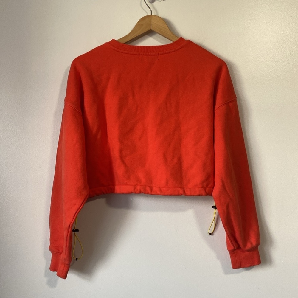 Gola Classic Orange cropped crew neck Sweatshirt free size - Picture 6 of 9